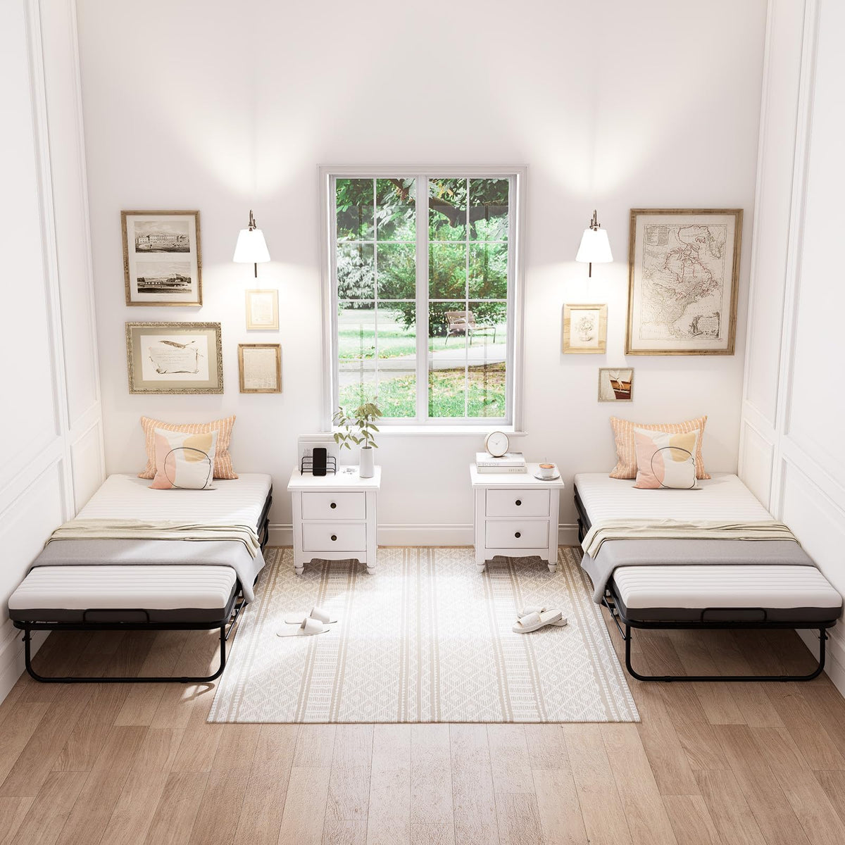 Folding Bed with Memory Foam Mattress Z930