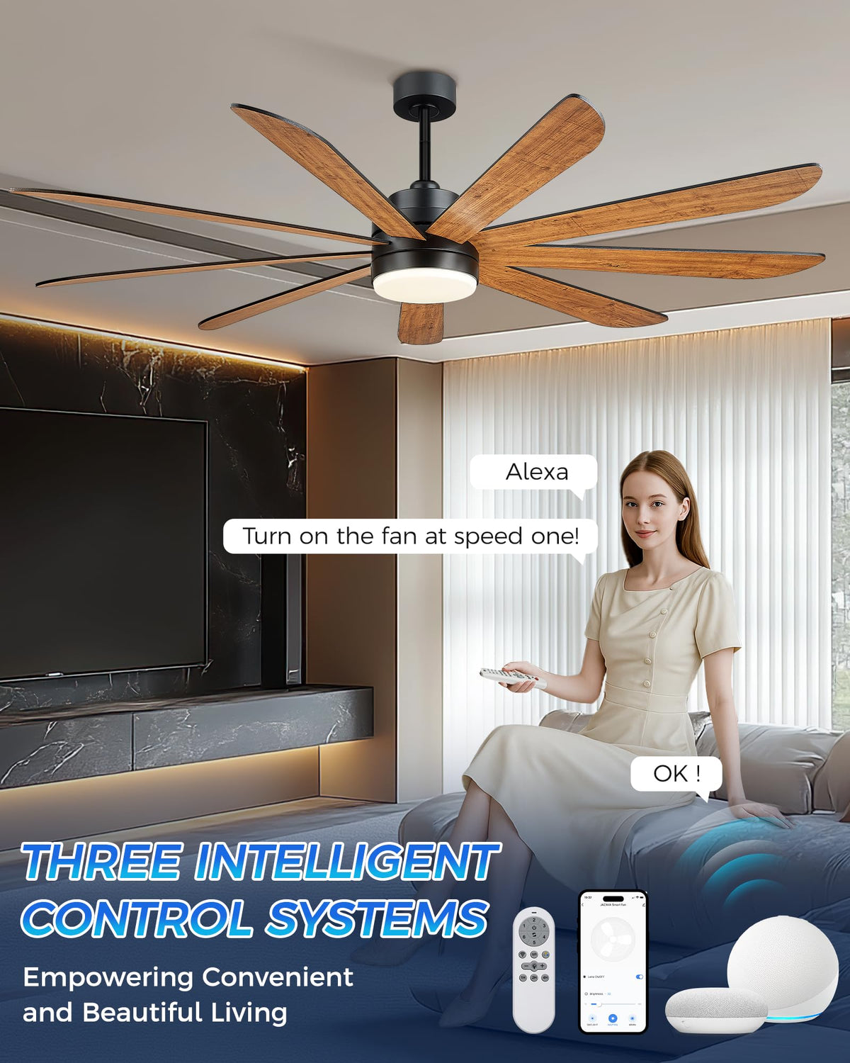 72 Inch Ceiling Fan with Light Q94447
