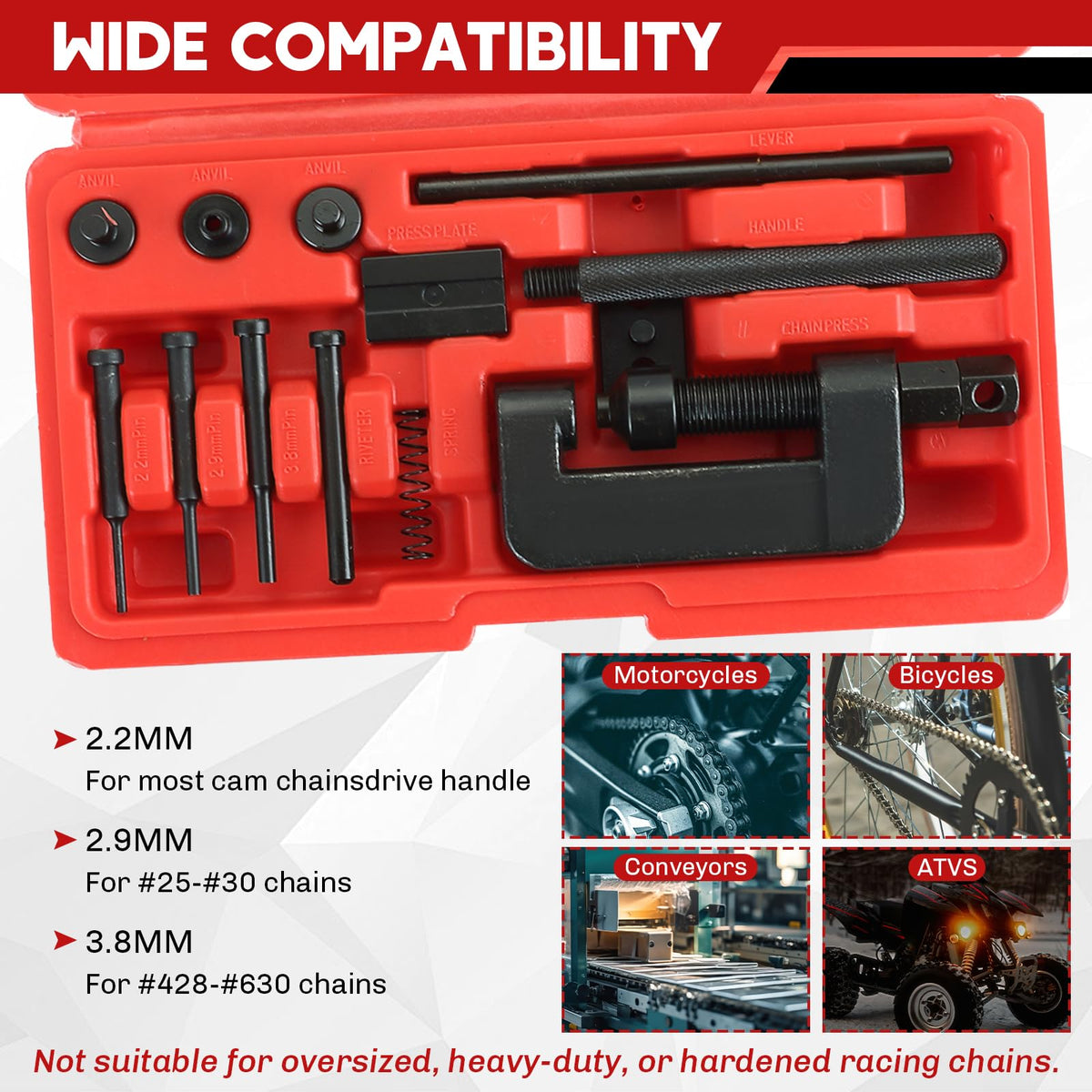 Motorcycle Chain Breaker Kit 13PCS W9391