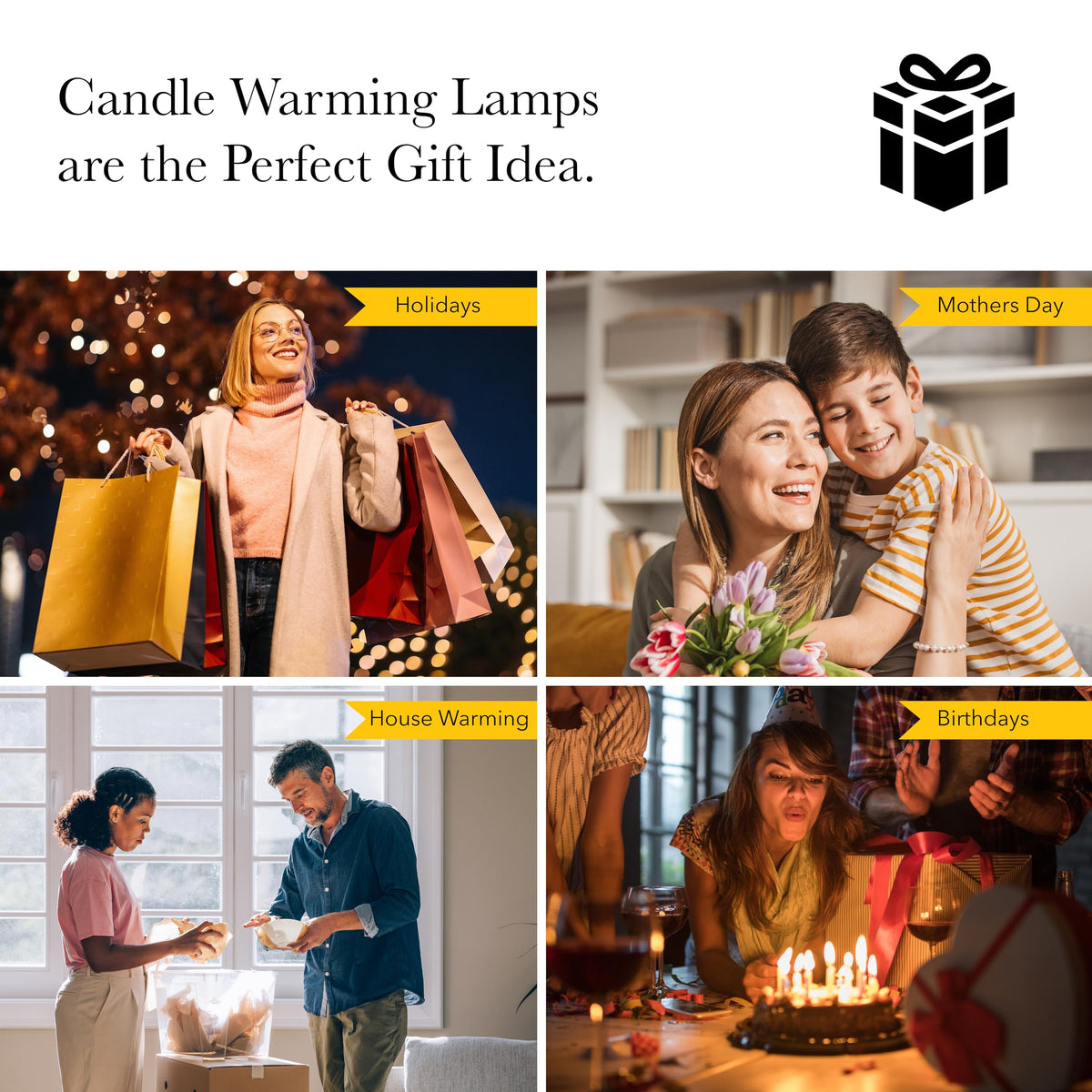 Flameless Candle Warmer Lamp with Adjustable Timer & Dimmable Light F65533
