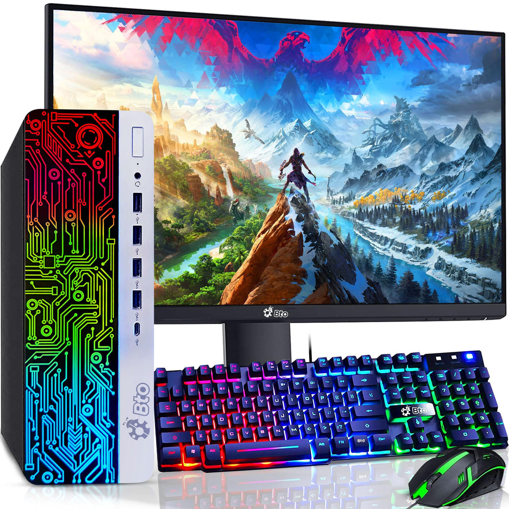 Intel Core i5 16GB DDR4 1TB SSD GT 1030 Gaming Desktop PC with 24 Inch Monitor S809