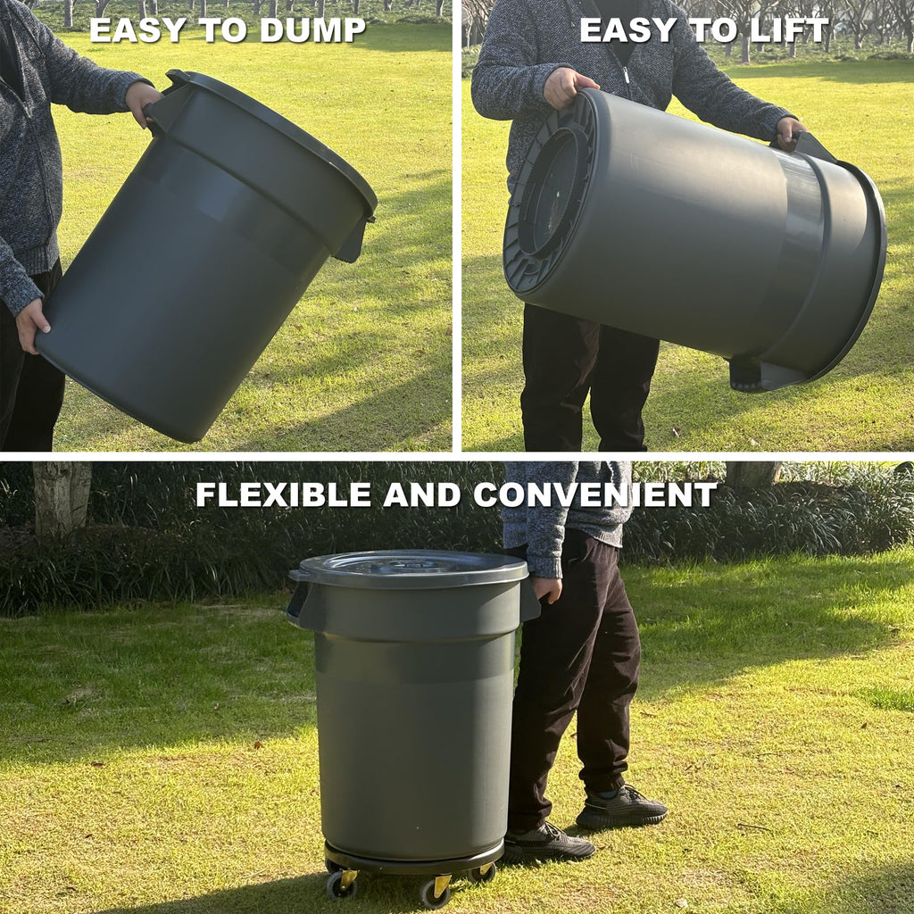 32 Gallon Outdoor Trash Can with Wheels P44389