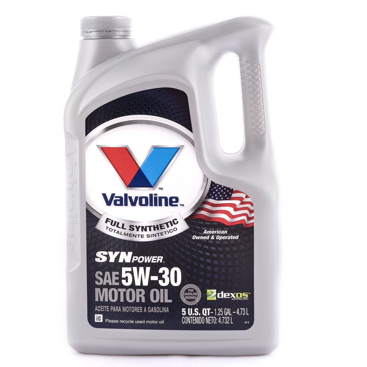 5W-30 Full Synthetic Motor Oil 5qt Case of 3 O406