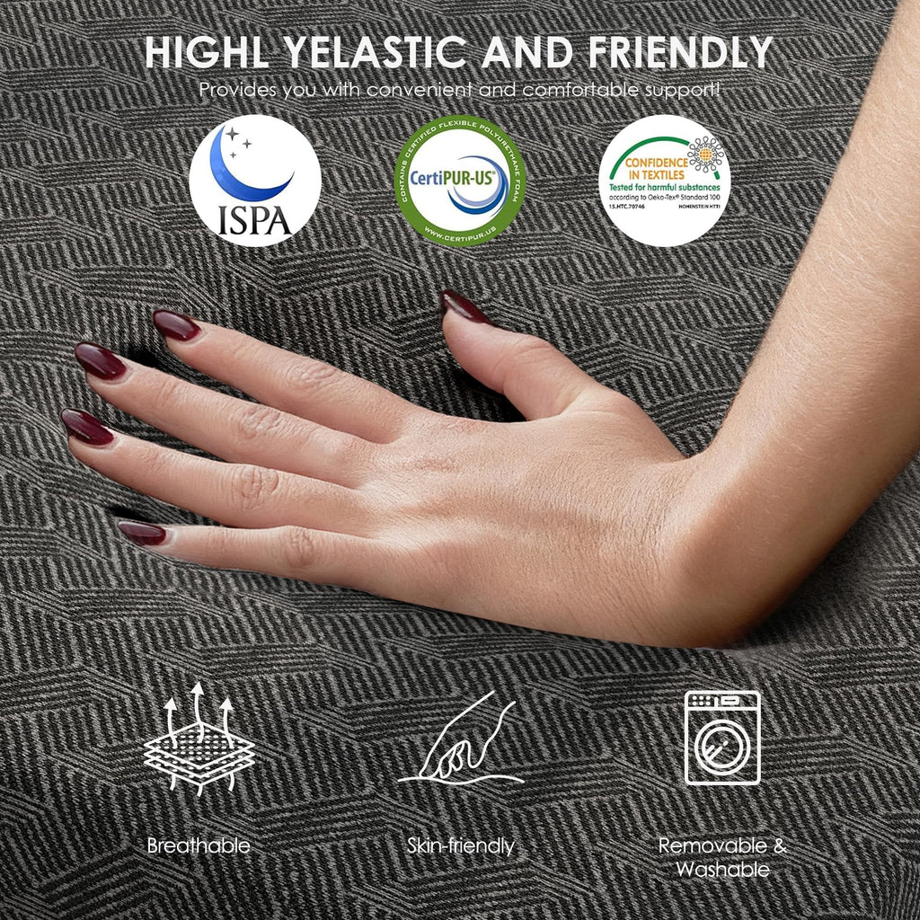 4 Inch Tri-Fold Twin Size Memory Foam Mattress with Washable Cover X197