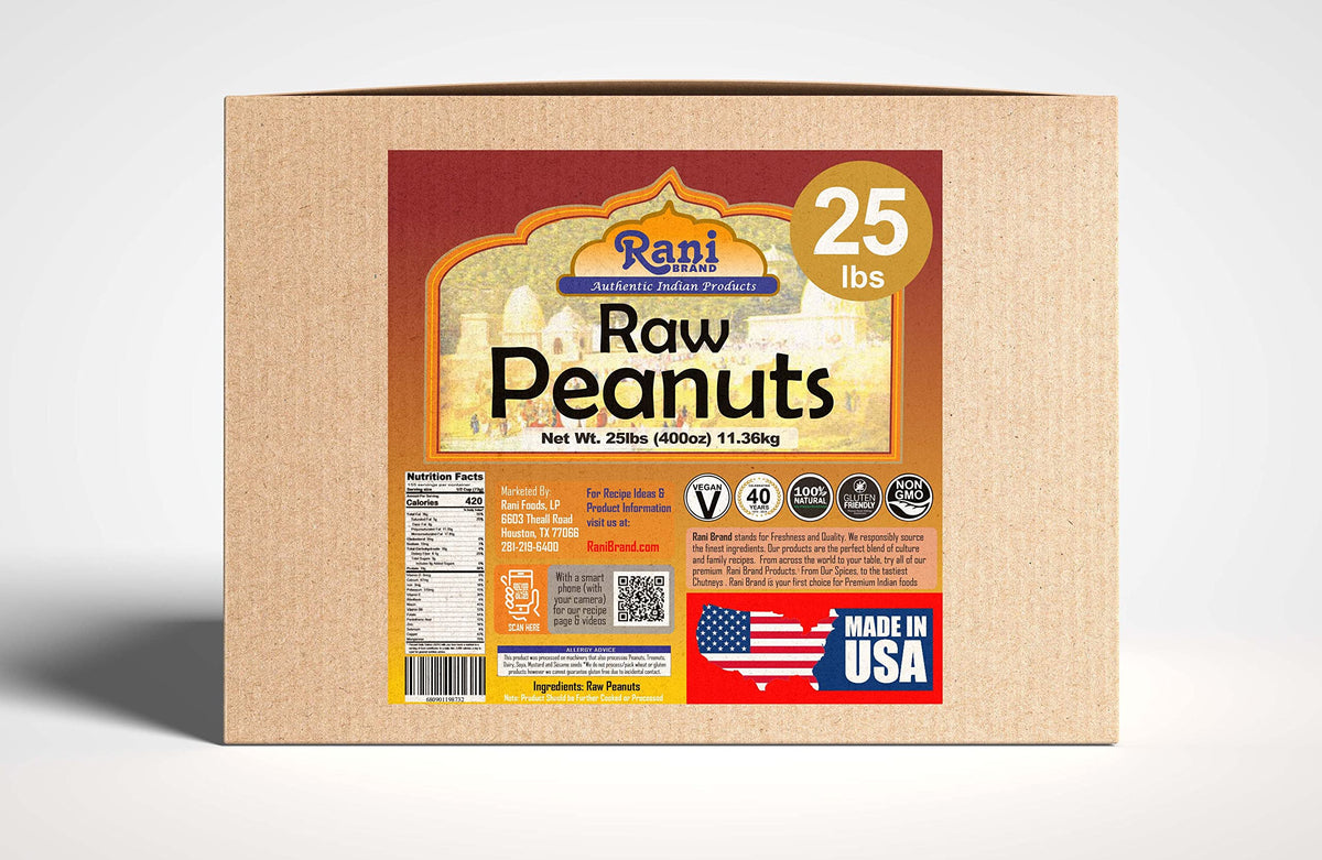 Raw Whole Peanuts With Skin 25lbs Bulk Box J755
