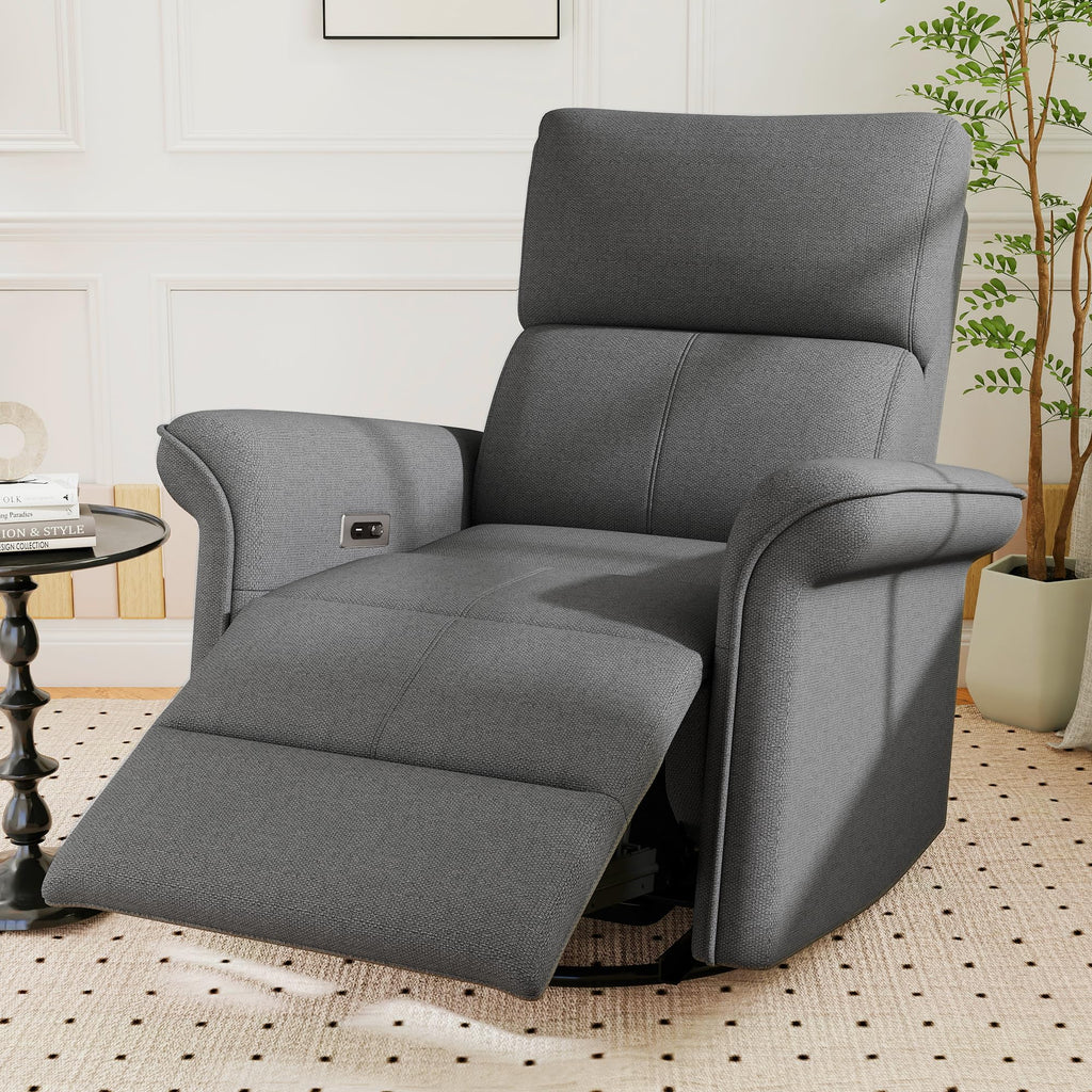 Power Swivel Rocker Recliner Chair Velvet V738